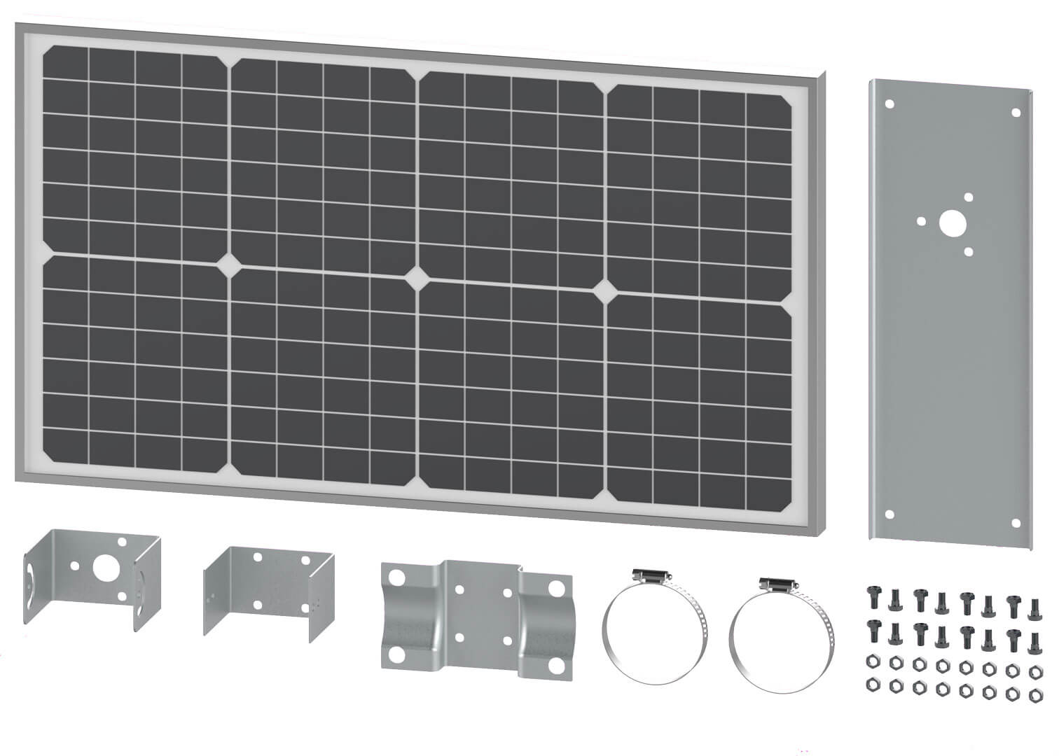 30 Watt Monocrystalline Solar Panel Kit - AX30